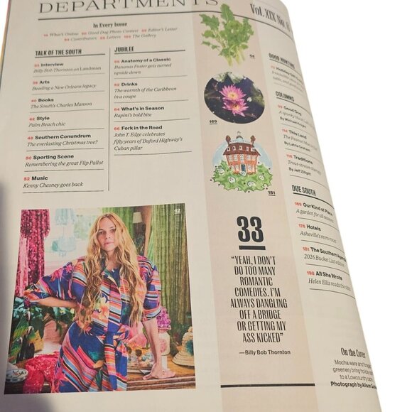 Garden & Gun Magazine December 2025 January 2026 Holiday Billy Bob Thornton - Picture 8 of 9